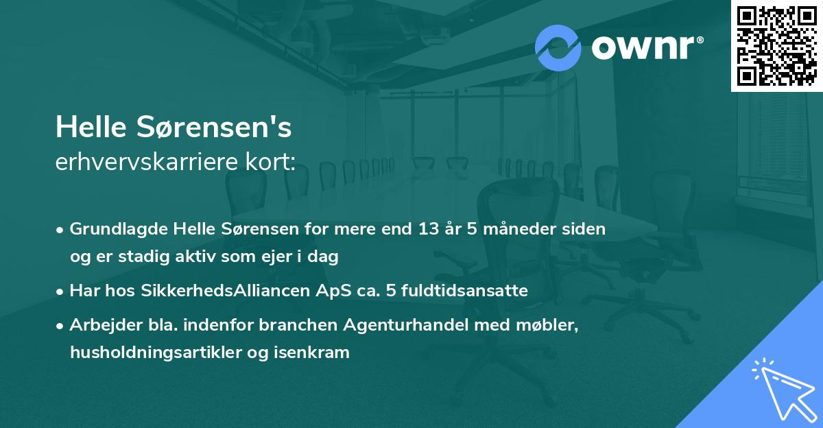 Helle Sørensen's erhvervskarriere kort