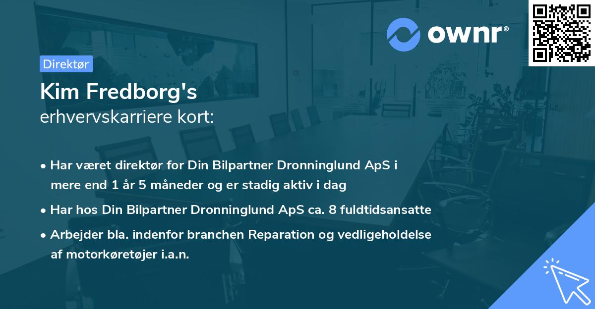 Kim Fredborg's erhvervskarriere kort