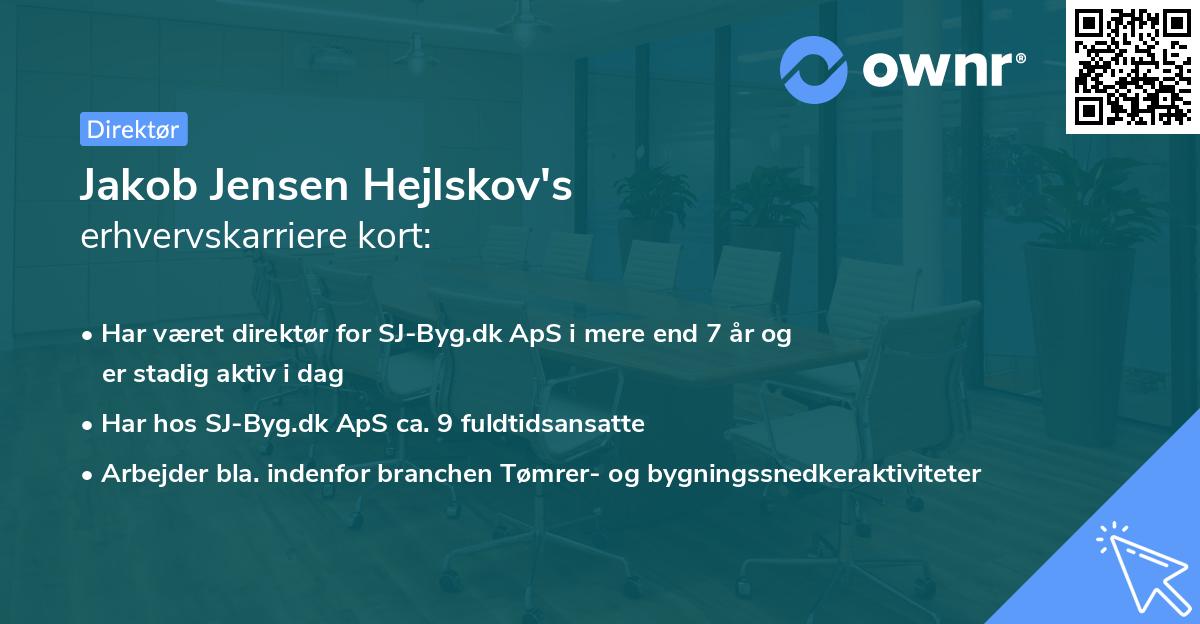 Jakob Jensen Hejlskov's erhvervskarriere kort