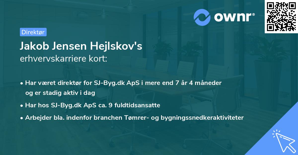 Jakob Jensen Hejlskov's erhvervskarriere kort