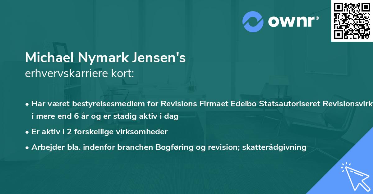 Michael Nymark Jensen's erhvervskarriere kort