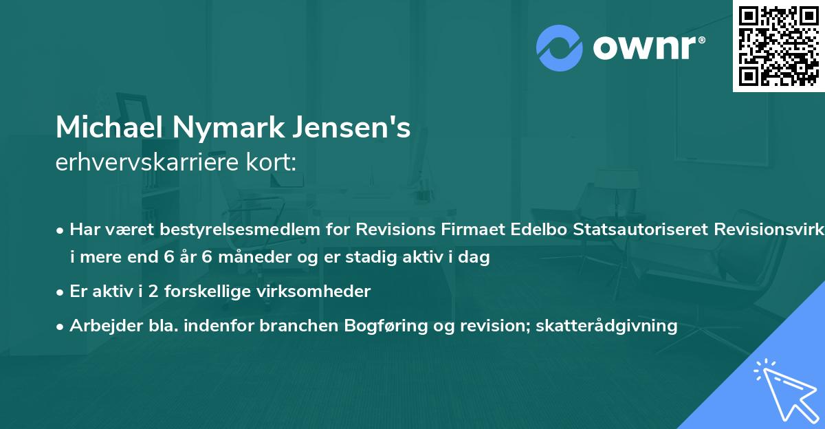 Michael Nymark Jensen's erhvervskarriere kort