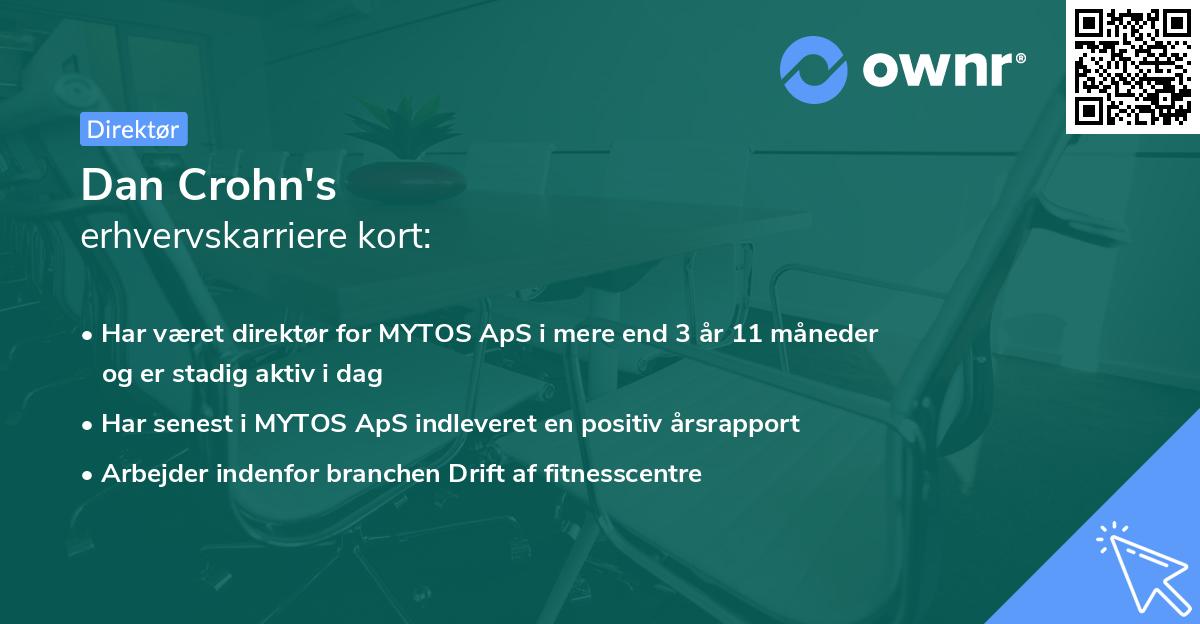 Dan Crohn's erhvervskarriere kort
