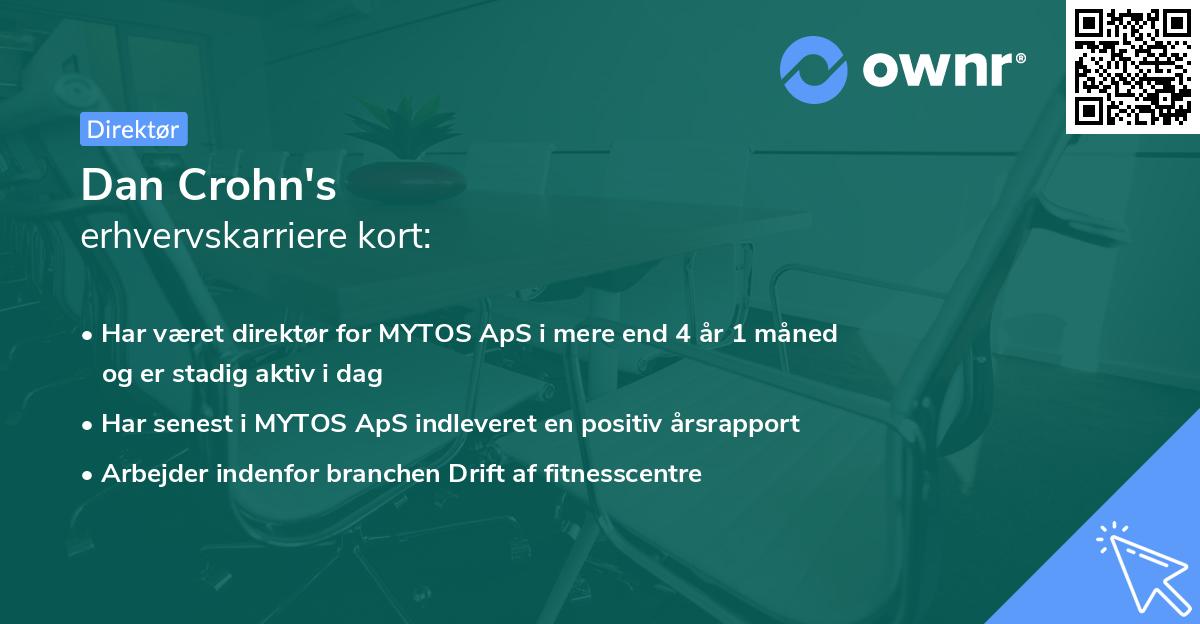 Dan Crohn's erhvervskarriere kort