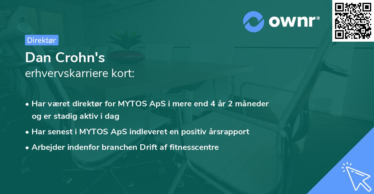 Dan Crohn's erhvervskarriere kort