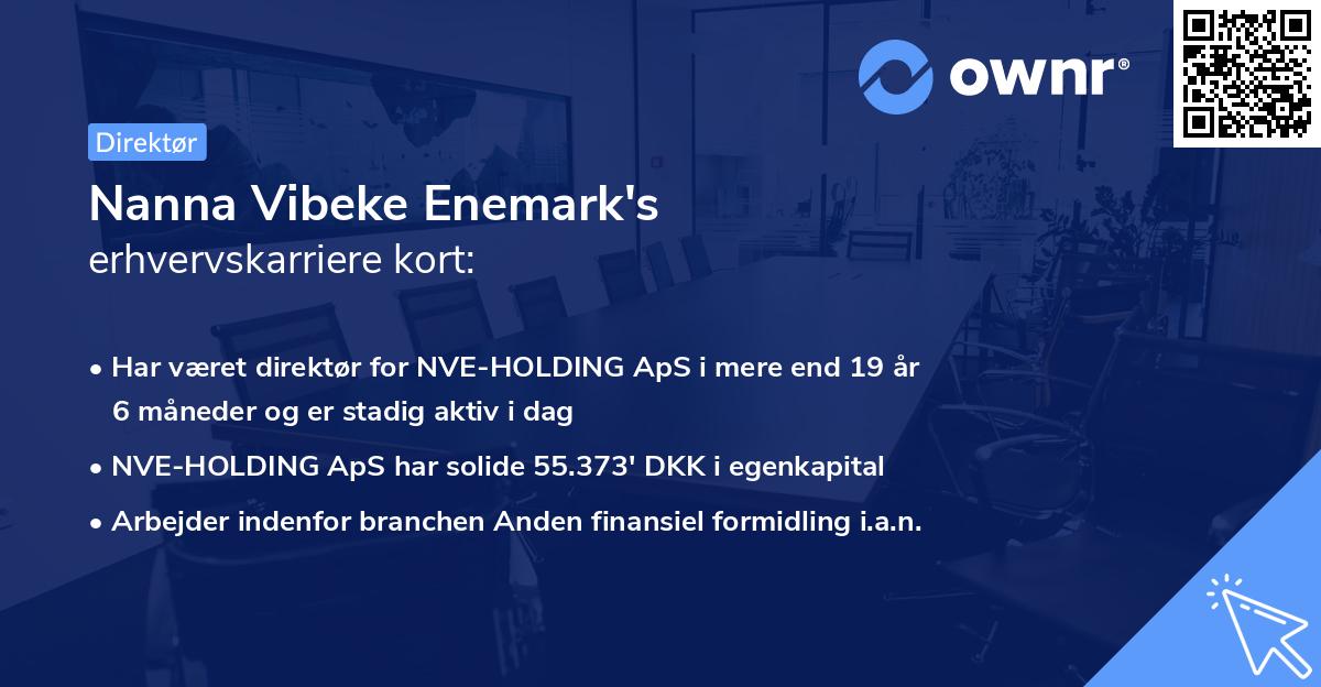 Nanna Vibeke Enemark's erhvervskarriere kort