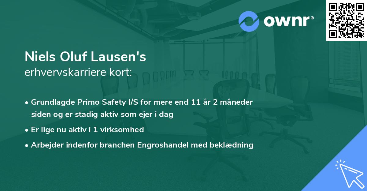 Niels Oluf Lausen's erhvervskarriere kort