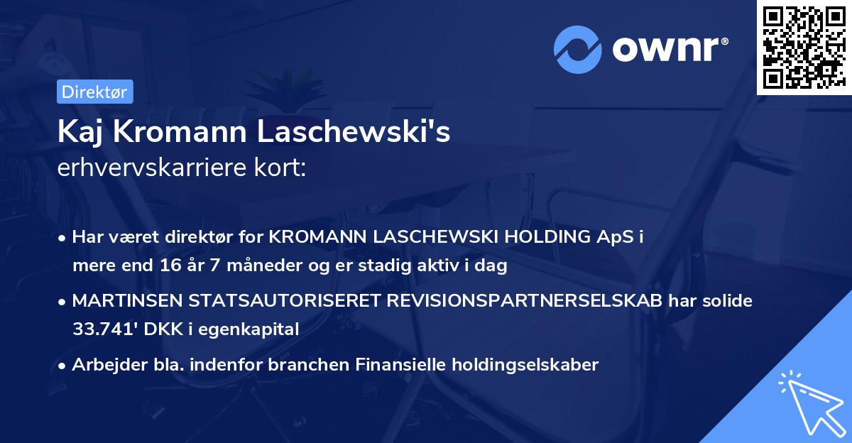 Kaj Kromann Laschewski's erhvervskarriere kort