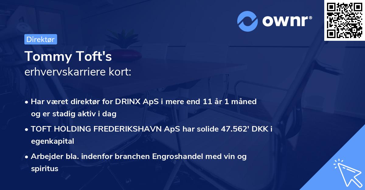 Tommy Toft's erhvervskarriere kort