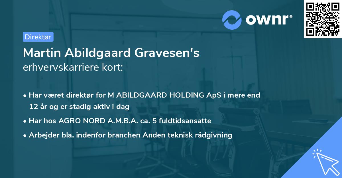 Martin Abildgaard Gravesen's erhvervskarriere kort