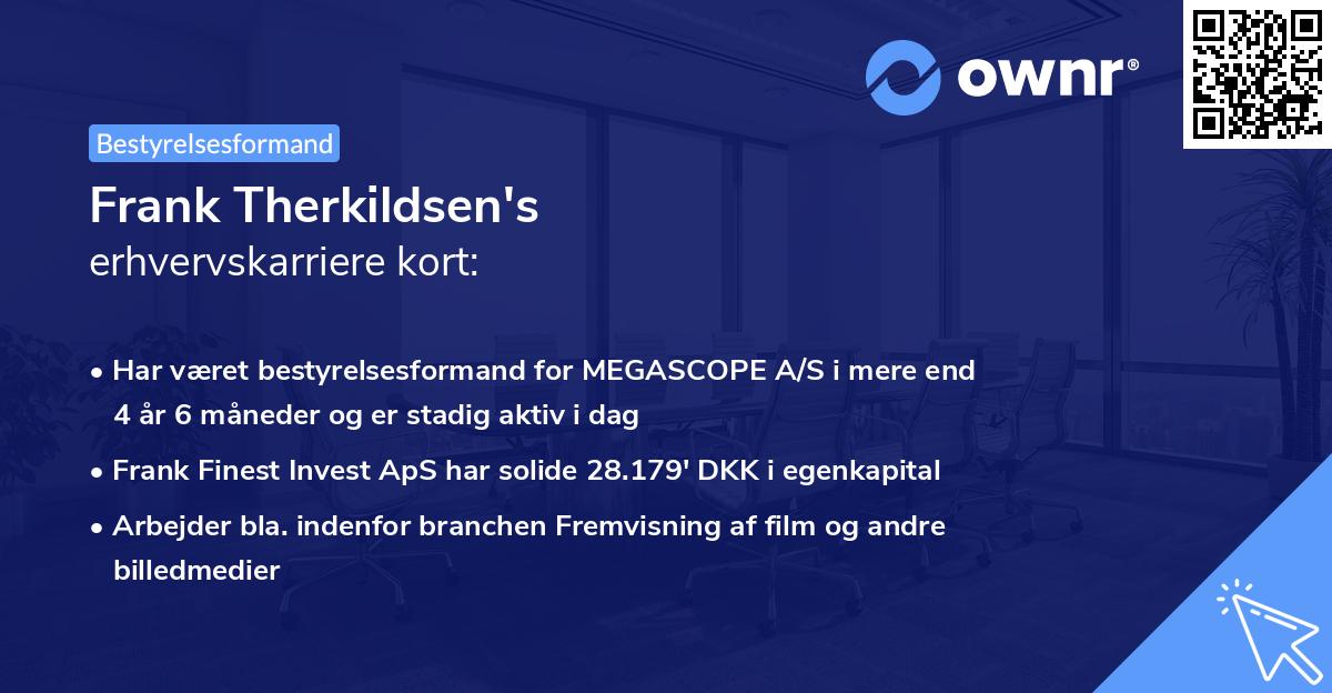Frank Therkildsen's erhvervskarriere kort