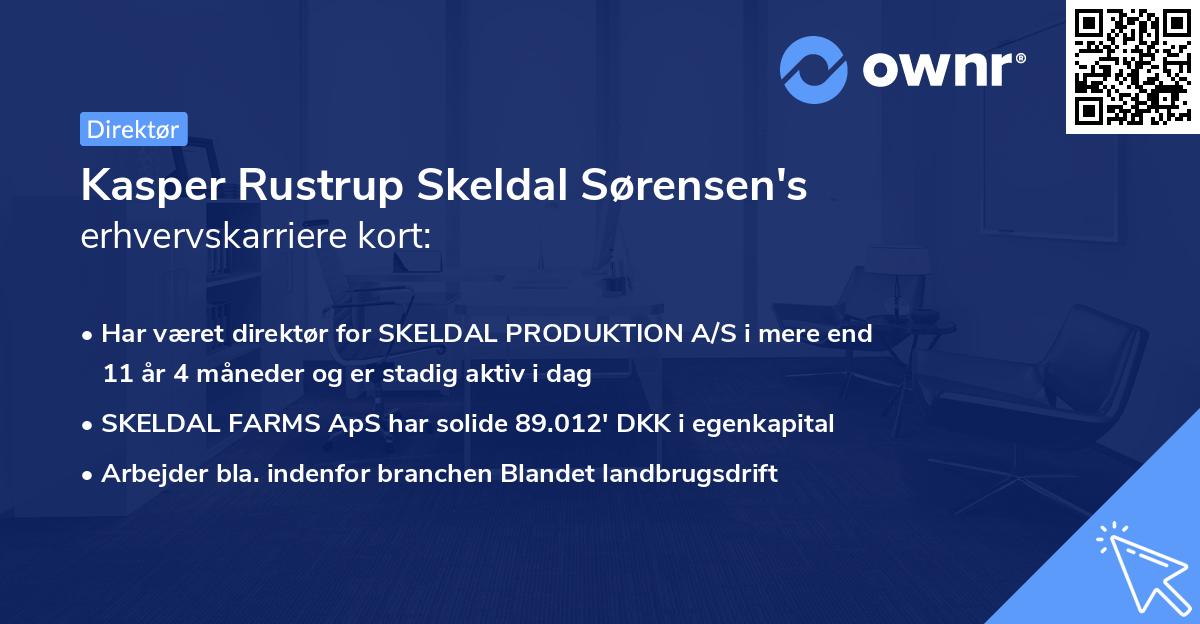 Kasper Rustrup Skeldal Sørensen's erhvervskarriere kort