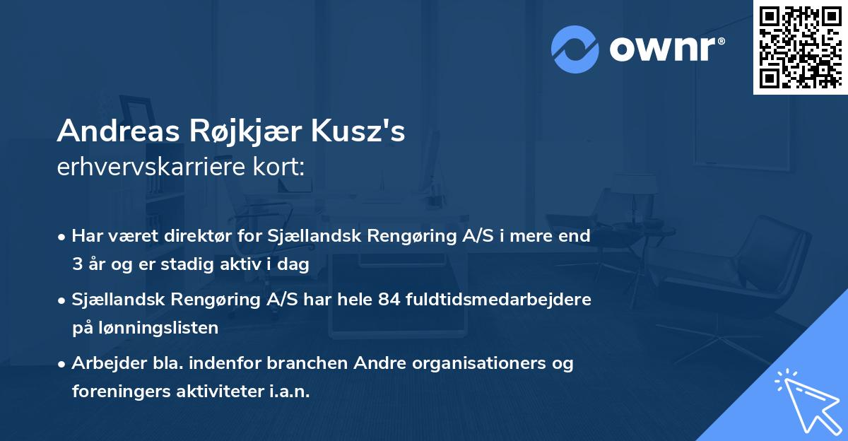 Andreas Røjkjær Kusz's erhvervskarriere kort