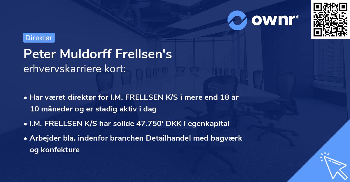 Peter Muldorff Frellsen's erhvervskarriere kort