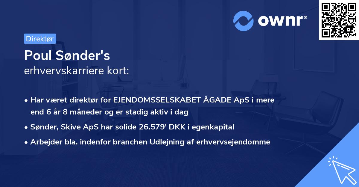 Poul Sønder's erhvervskarriere kort