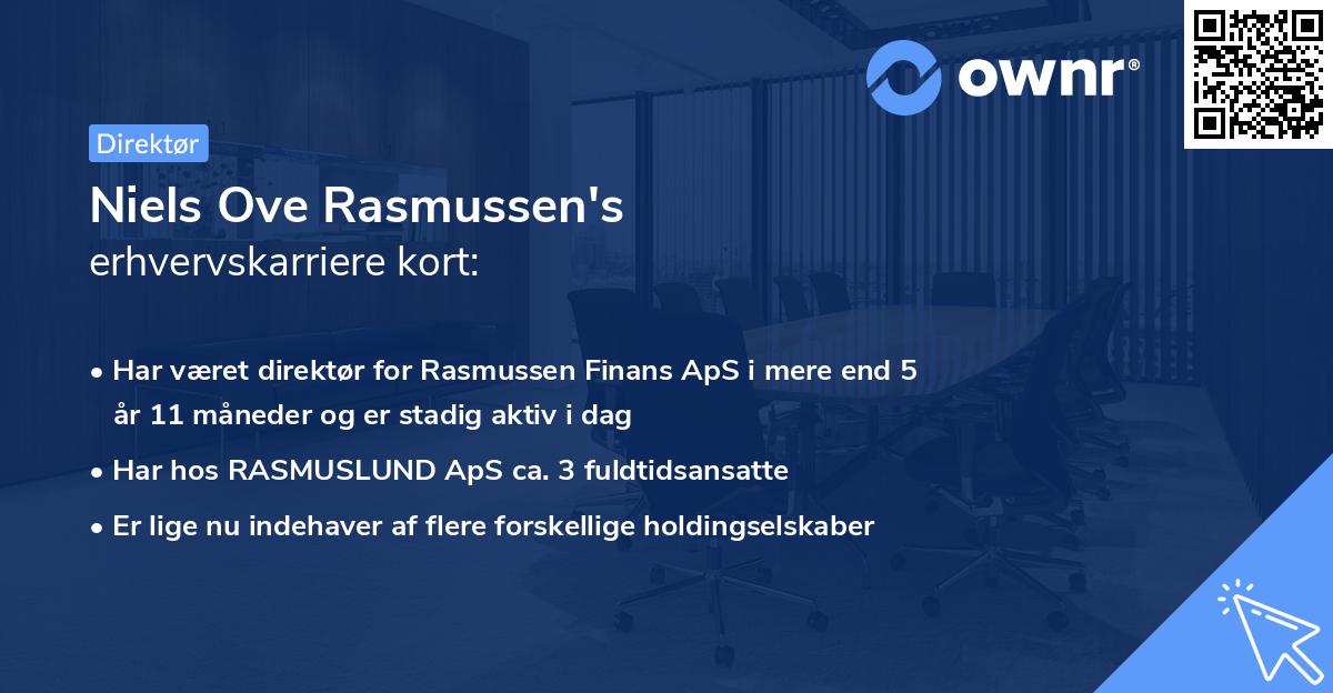 Niels Ove Rasmussen's erhvervskarriere kort