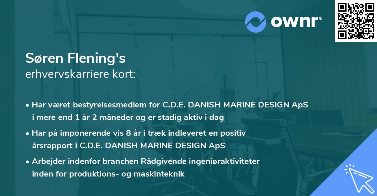 Søren Flening's erhvervskarriere kort
