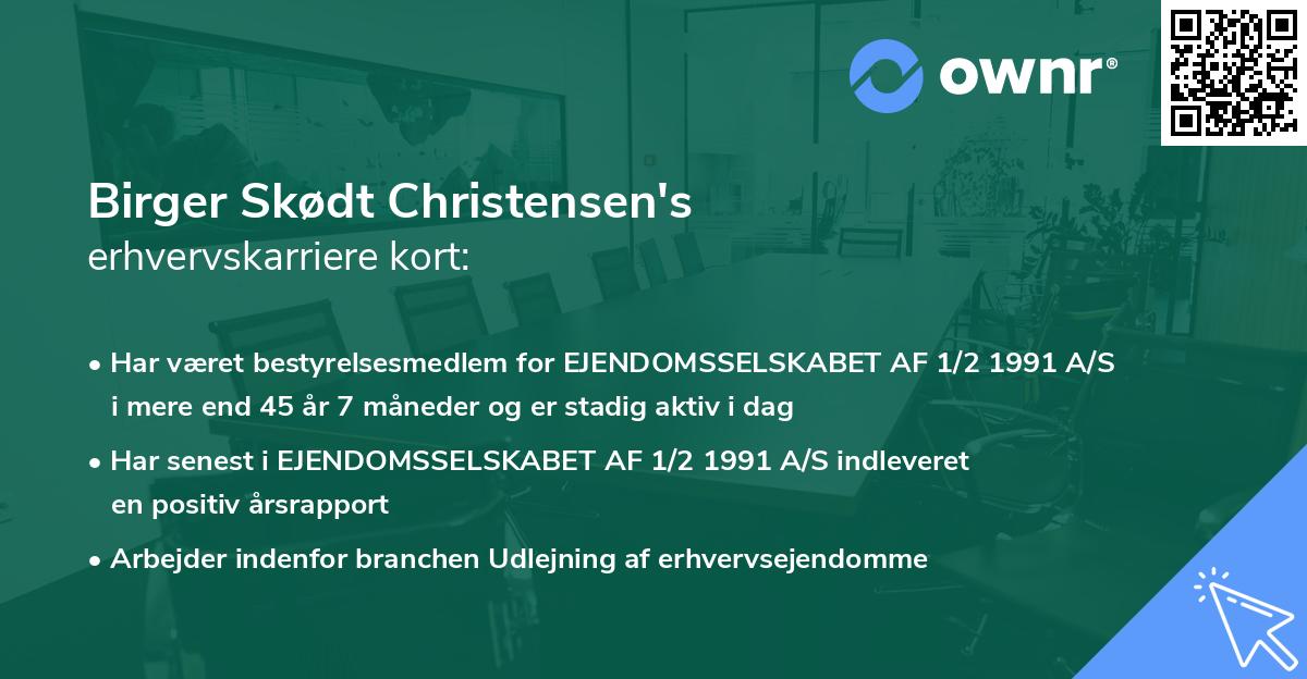 Birger Skødt Christensen's erhvervskarriere kort