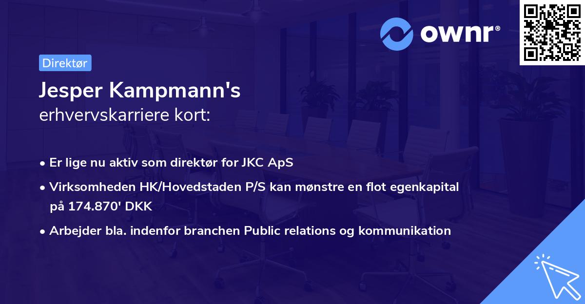 Jesper Kampmann's erhvervskarriere kort