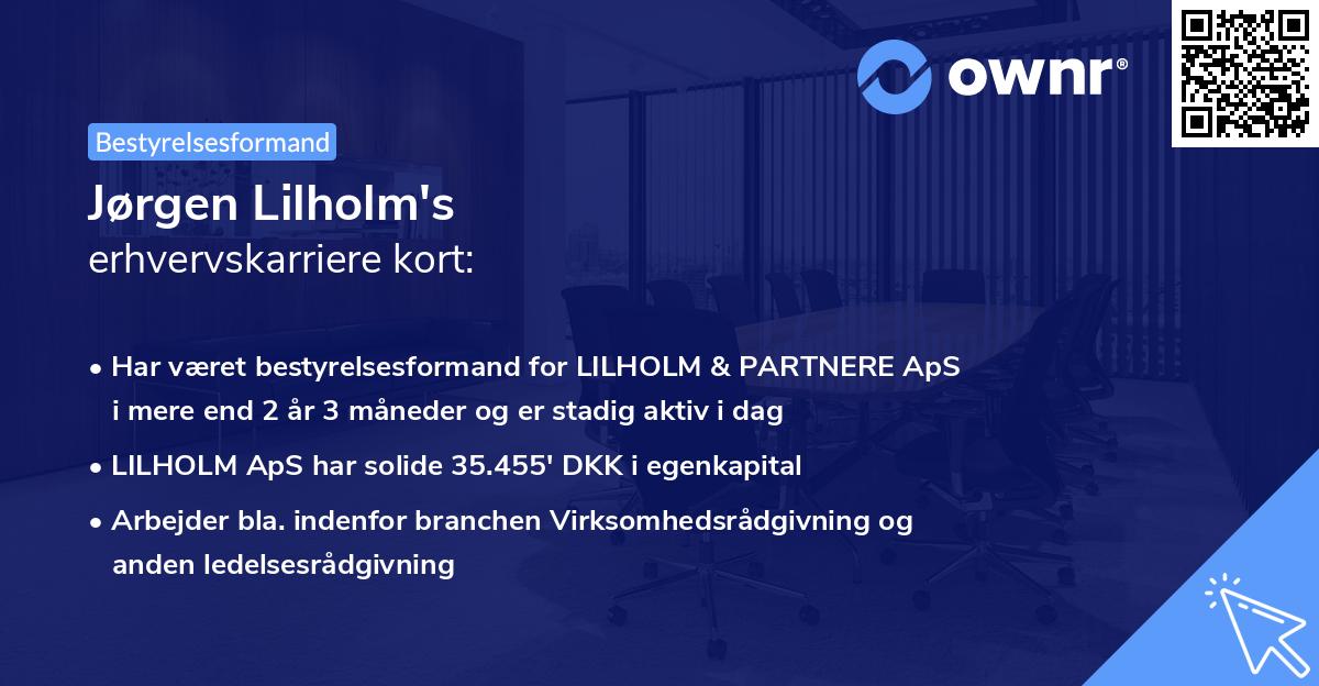 Jørgen Lilholm's erhvervskarriere kort