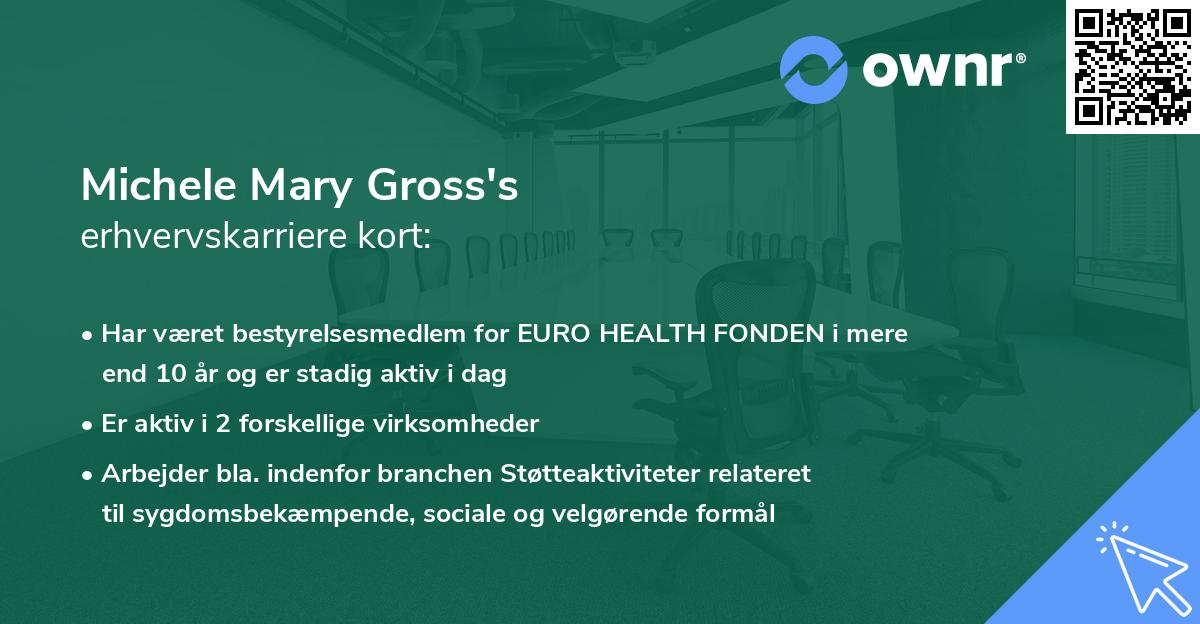 Michele Mary Gross's erhvervskarriere kort