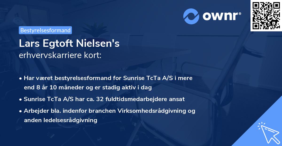 Lars Egtoft Nielsen's erhvervskarriere kort