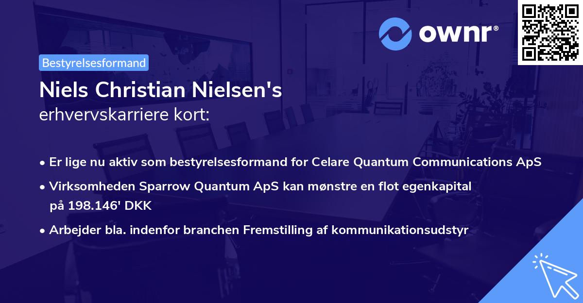 Niels Christian Nielsen's erhvervskarriere kort