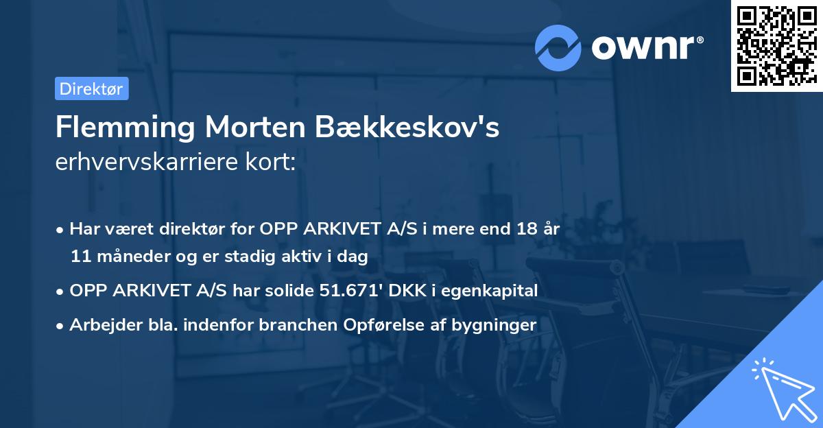Flemming Morten Bækkeskov's erhvervskarriere kort