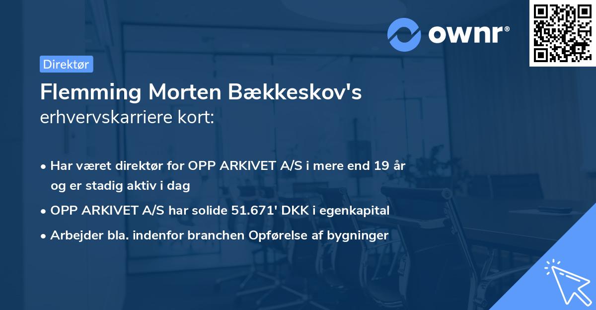 Flemming Morten Bækkeskov's erhvervskarriere kort