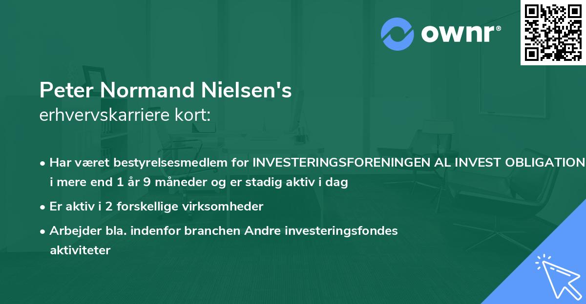 Peter Normand Nielsen's erhvervskarriere kort