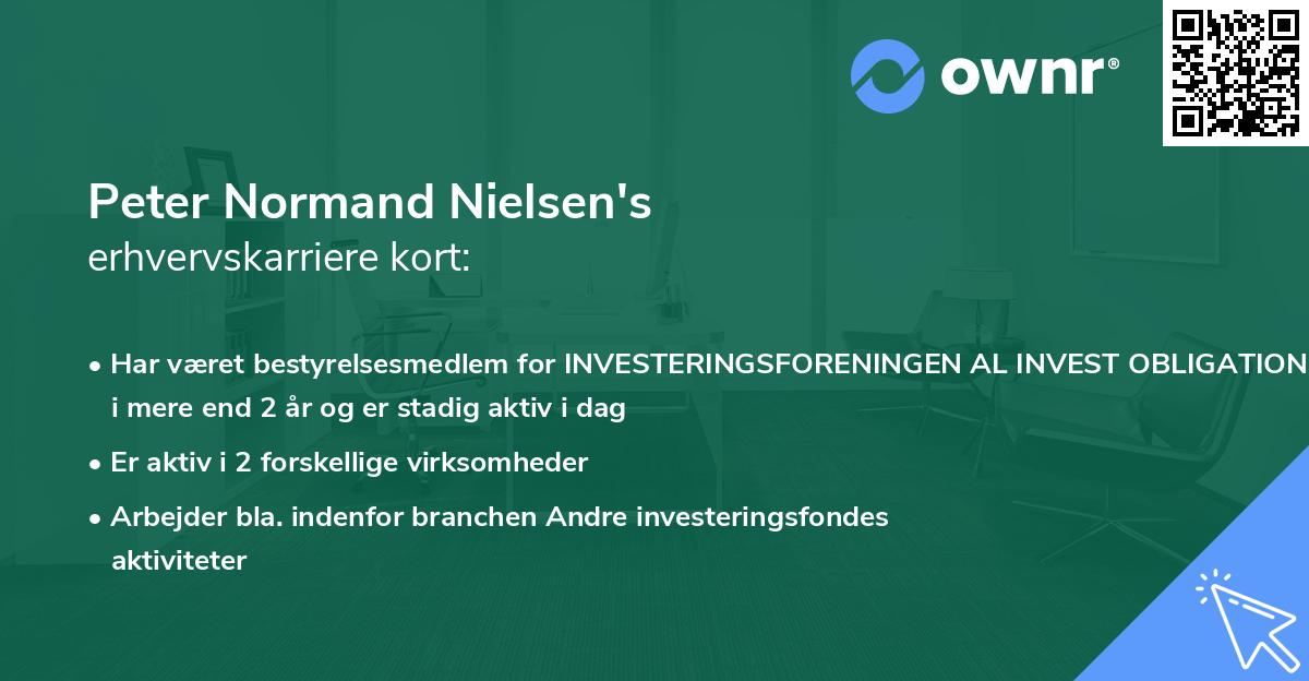 Peter Normand Nielsen's erhvervskarriere kort