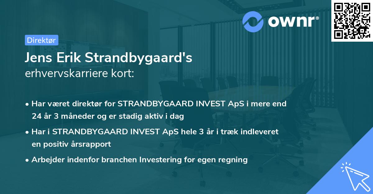 Jens Erik Strandbygaard's erhvervskarriere kort
