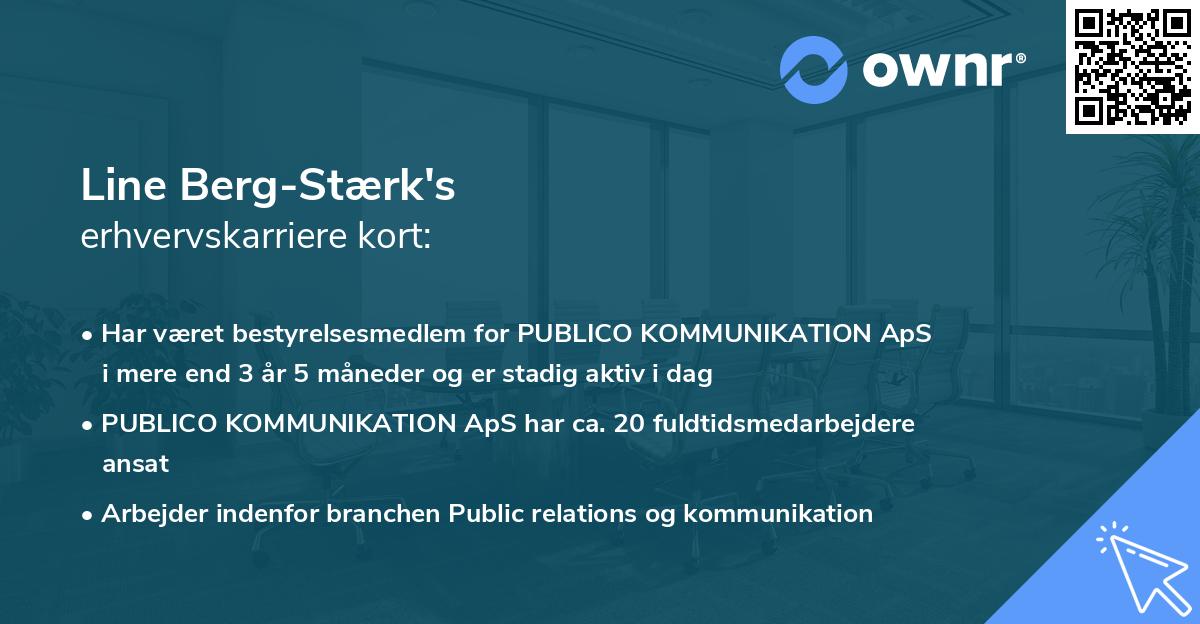 Line Berg-Stærk's erhvervskarriere kort