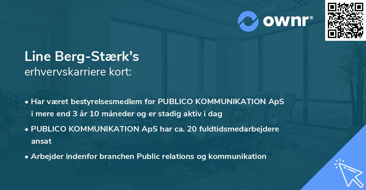 Line Berg-Stærk's erhvervskarriere kort