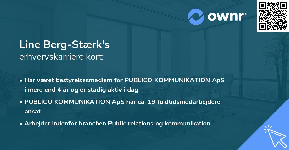 Line Berg-Stærk's erhvervskarriere kort