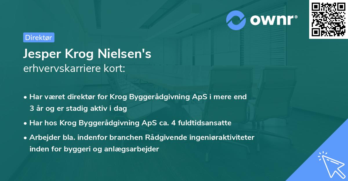 Jesper Krog Nielsen's erhvervskarriere kort