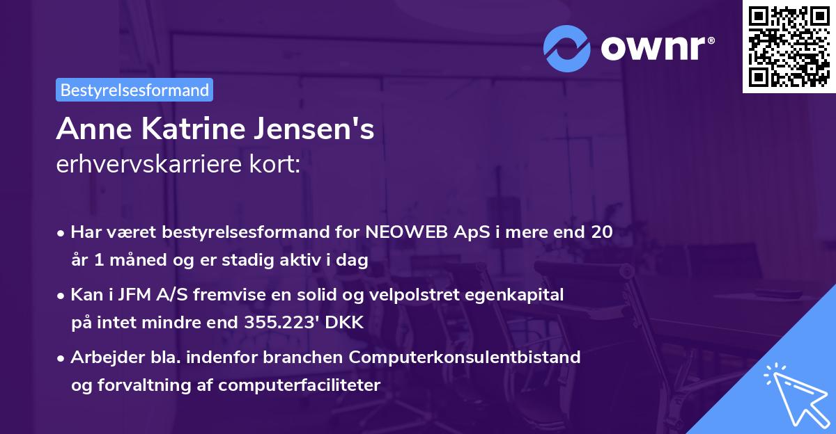Anne Katrine Jensen's erhvervskarriere kort