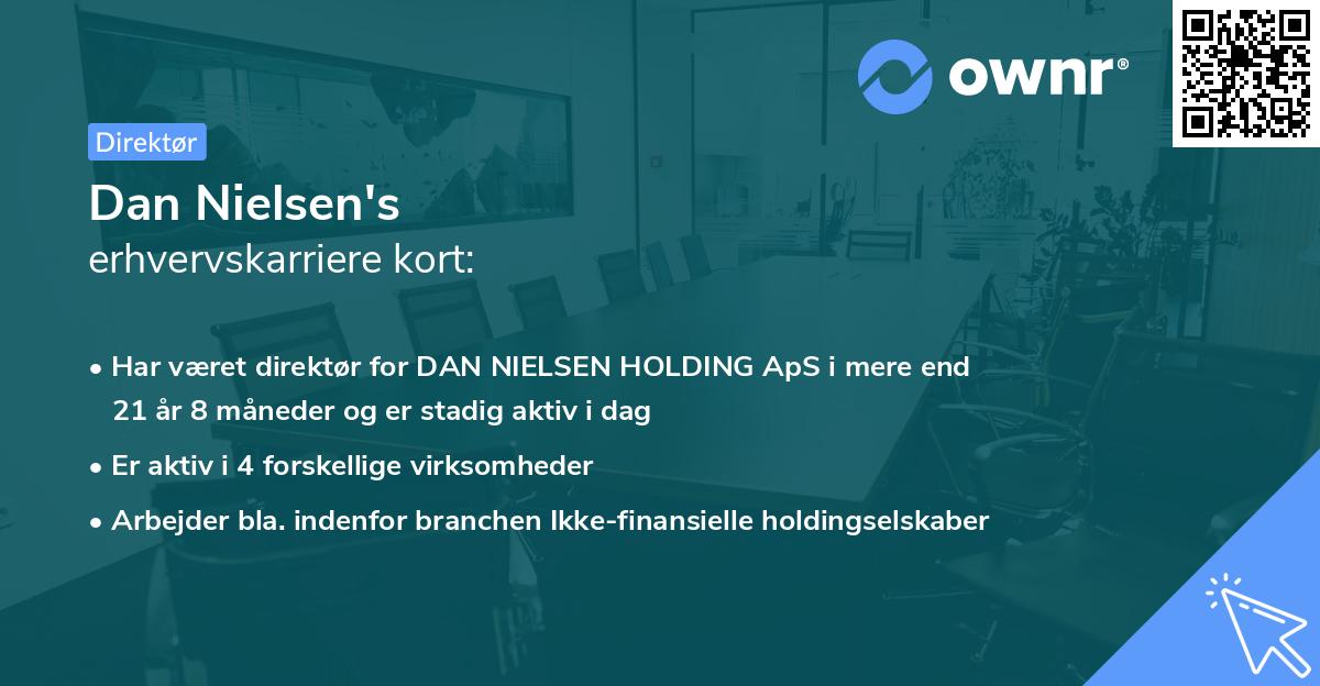 Dan Nielsen's erhvervskarriere kort
