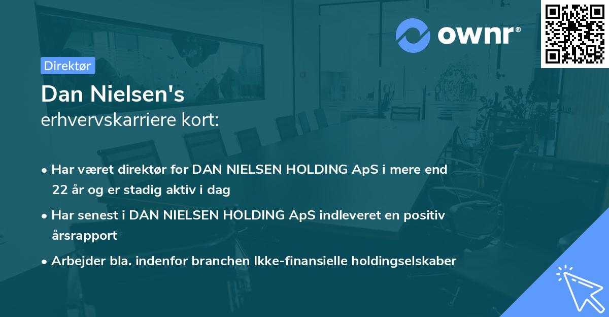 Dan Nielsen's erhvervskarriere kort