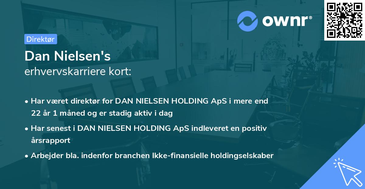 Dan Nielsen's erhvervskarriere kort