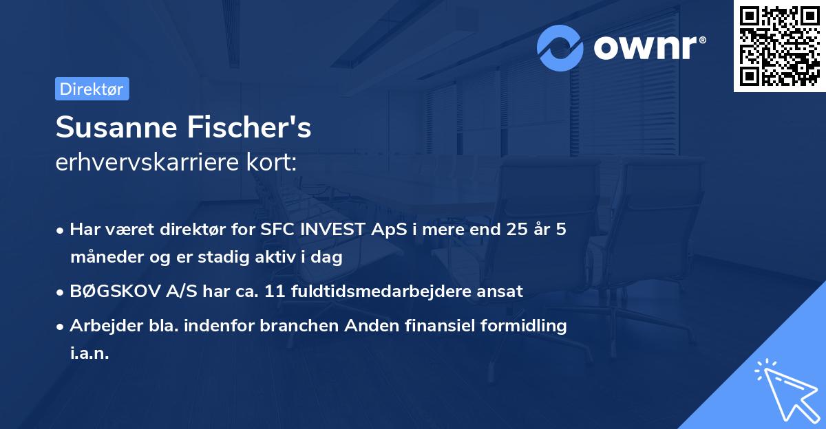 Susanne Fischer's erhvervskarriere kort