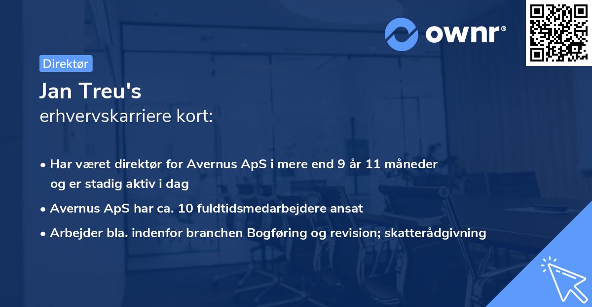 Jan Treu's erhvervskarriere kort