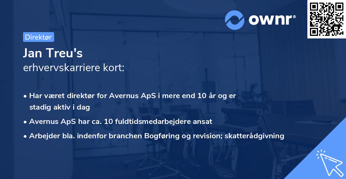 Jan Treu's erhvervskarriere kort