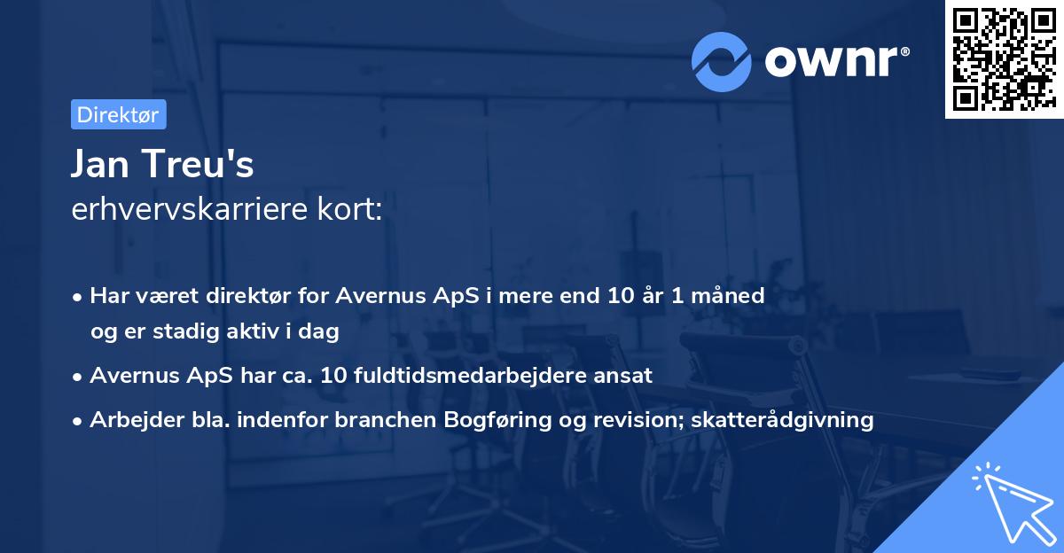 Jan Treu's erhvervskarriere kort