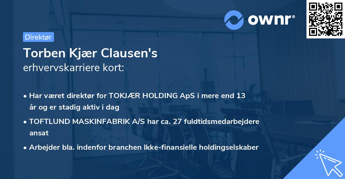 Torben Kjær Clausen's erhvervskarriere kort