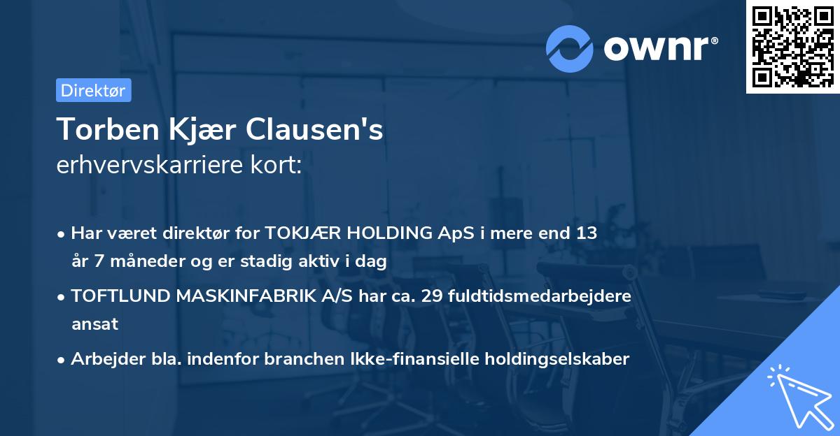 Torben Kjær Clausen's erhvervskarriere kort