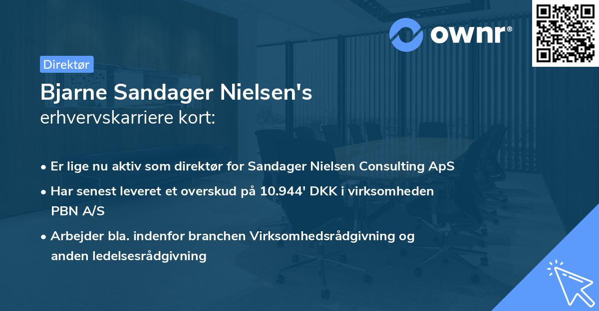 Bjarne Sandager Nielsen's erhvervskarriere kort