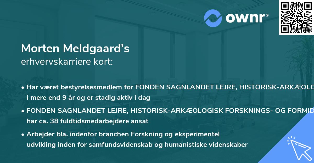 Morten Meldgaard's erhvervskarriere kort