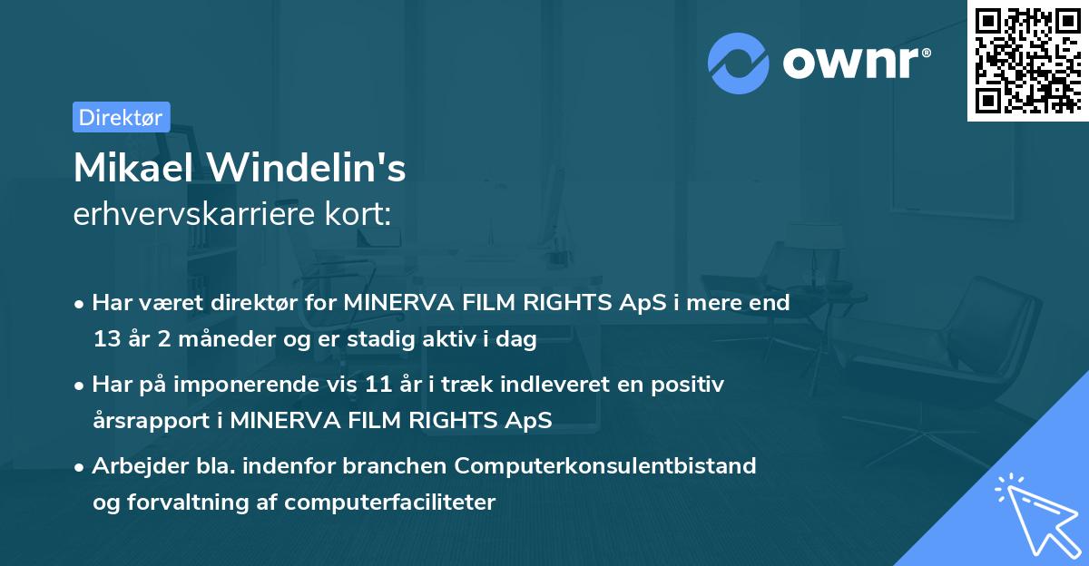 Mikael Windelin's erhvervskarriere kort