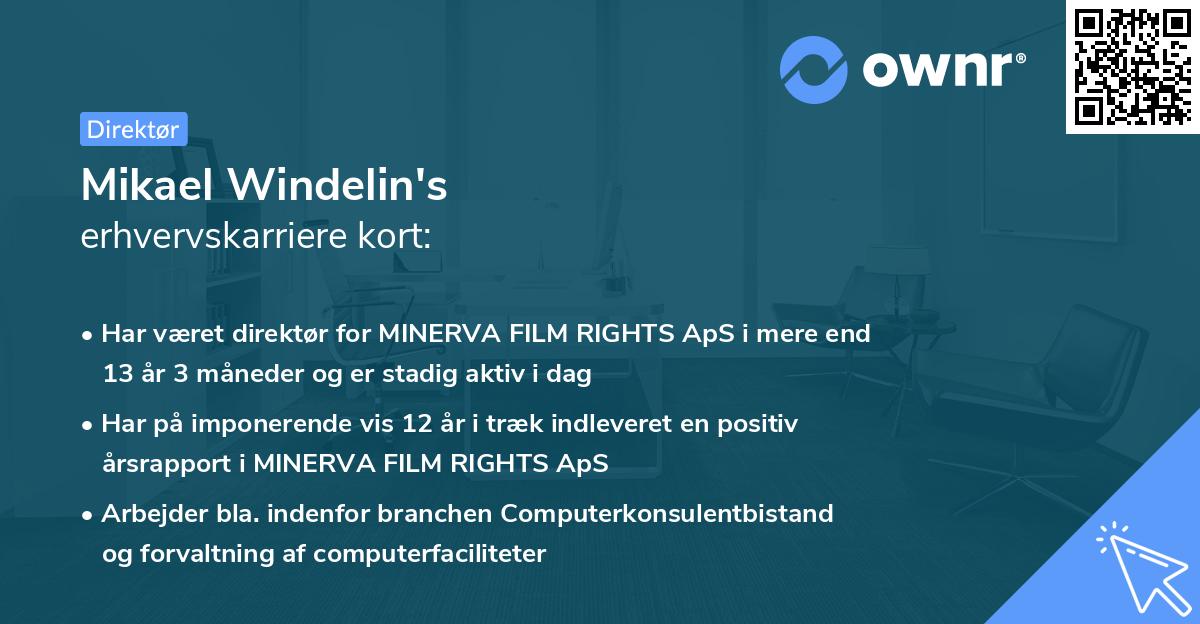 Mikael Windelin's erhvervskarriere kort